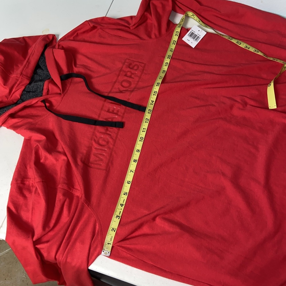 Michael Kors mens hoodie XL Red Light Weight - Picture 3 of 8